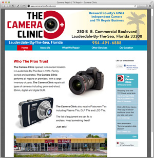 Camera Clinic website